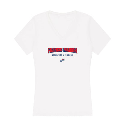 Francis Marion - NCAA Acrobatics & Tumbling : Aniyah Jenkins - Women's V-Neck T-Shirt-0