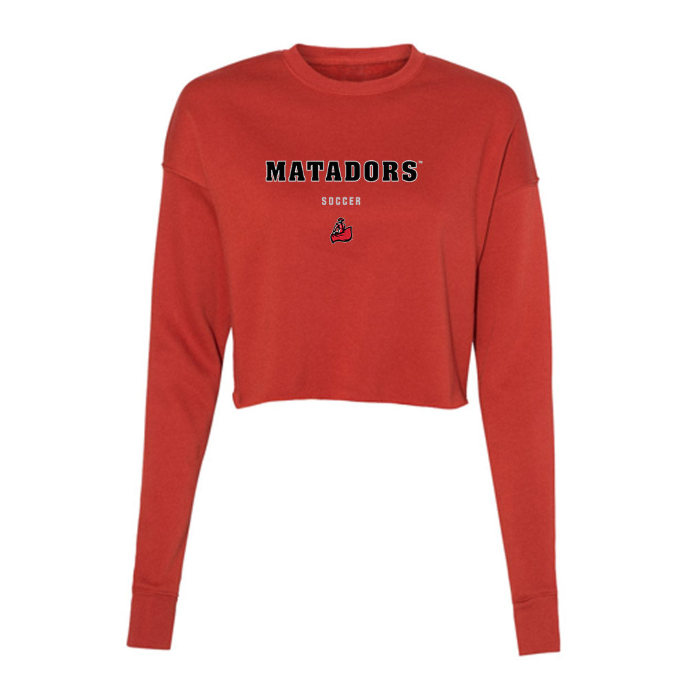 CSUN - NCAA Men's Soccer : Bryan Castaneda - Women's Cropped Crew Fleece-0