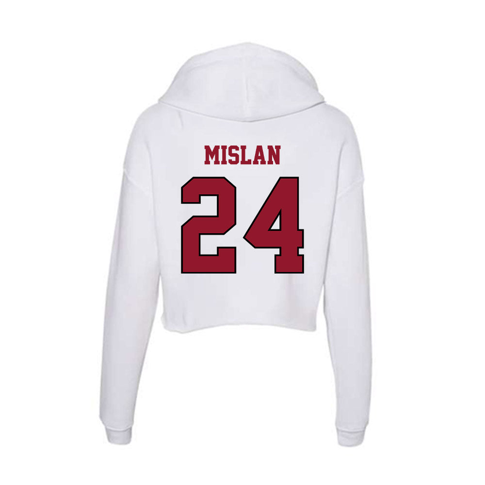 Lafayette College - NCAA Baseball : Jack Mislan - Women's Crop Fleece Hoodie-1