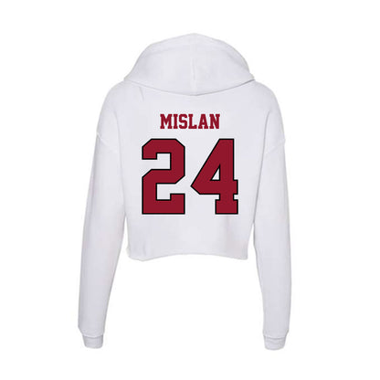 Lafayette College - NCAA Baseball : Jack Mislan - Women's Crop Fleece Hoodie-1