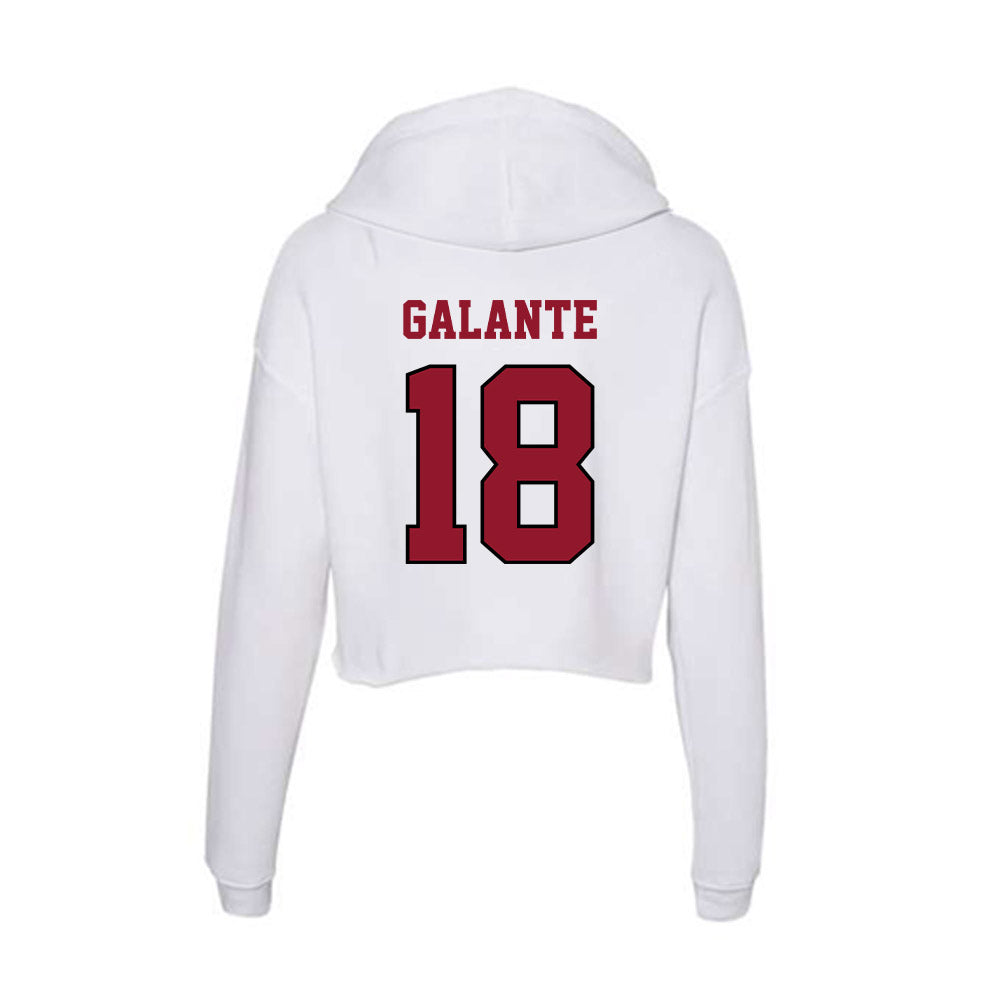 Lafayette College - NCAA Women's Soccer : Mary Claire Galante - Women's Crop Fleece Hoodie-1