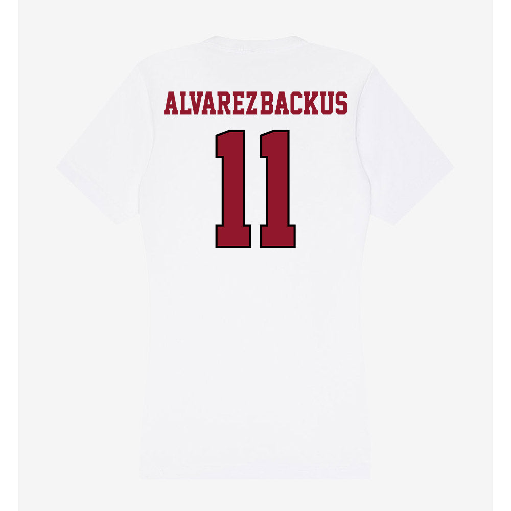 Lafayette College - NCAA Softball : Sophia Alvarez-Backus - Women's V-Neck T-Shirt-1