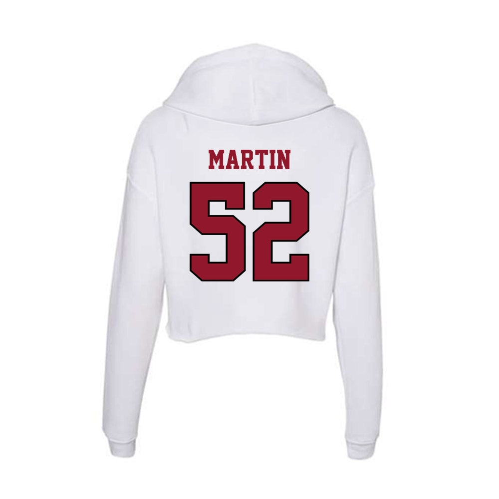 Lafayette College - NCAA Men's Lacrosse : Lowen Martin - Women's Crop Fleece Hoodie-1