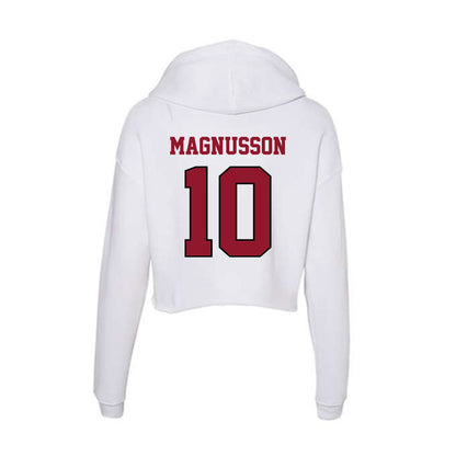 Lafayette College - NCAA Men's Tennis : Jake Magnusson - Women's Crop Fleece Hoodie-1