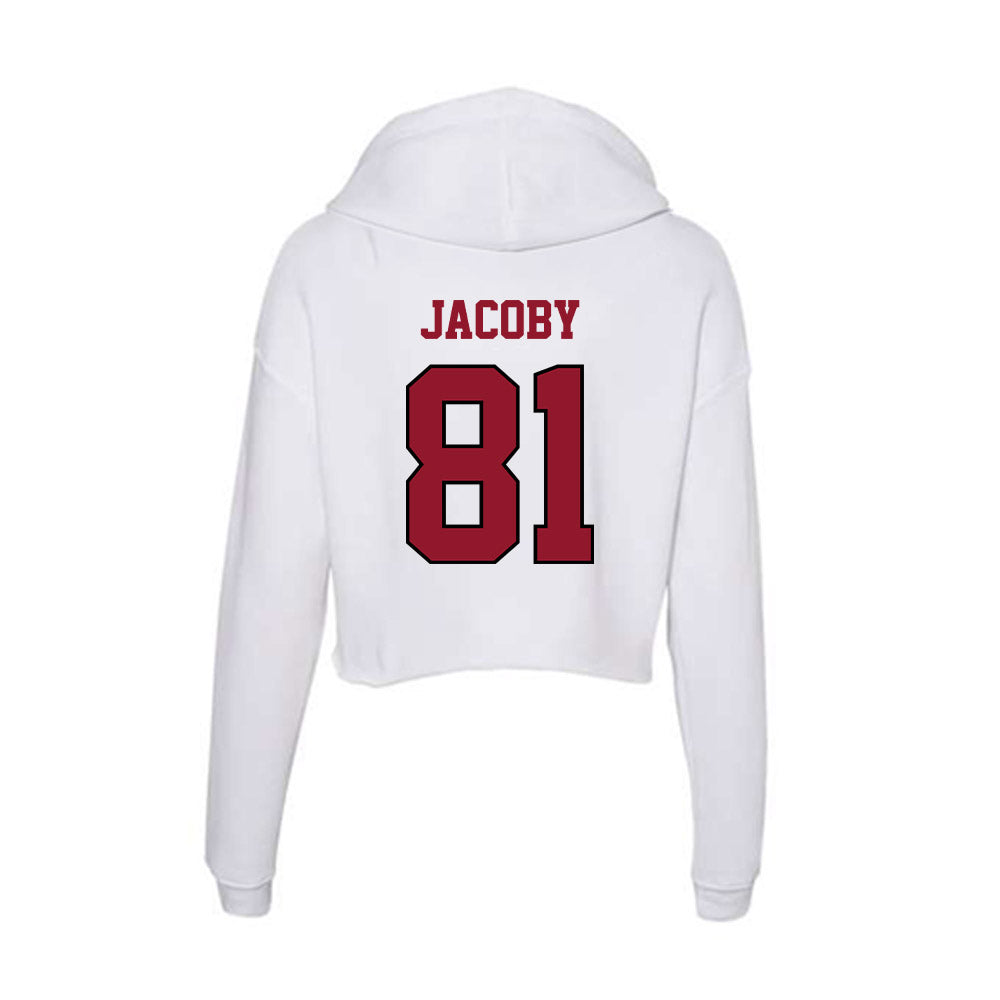 Lafayette College - NCAA Football : Carson Jacoby - Women's Crop Fleece Hoodie-1