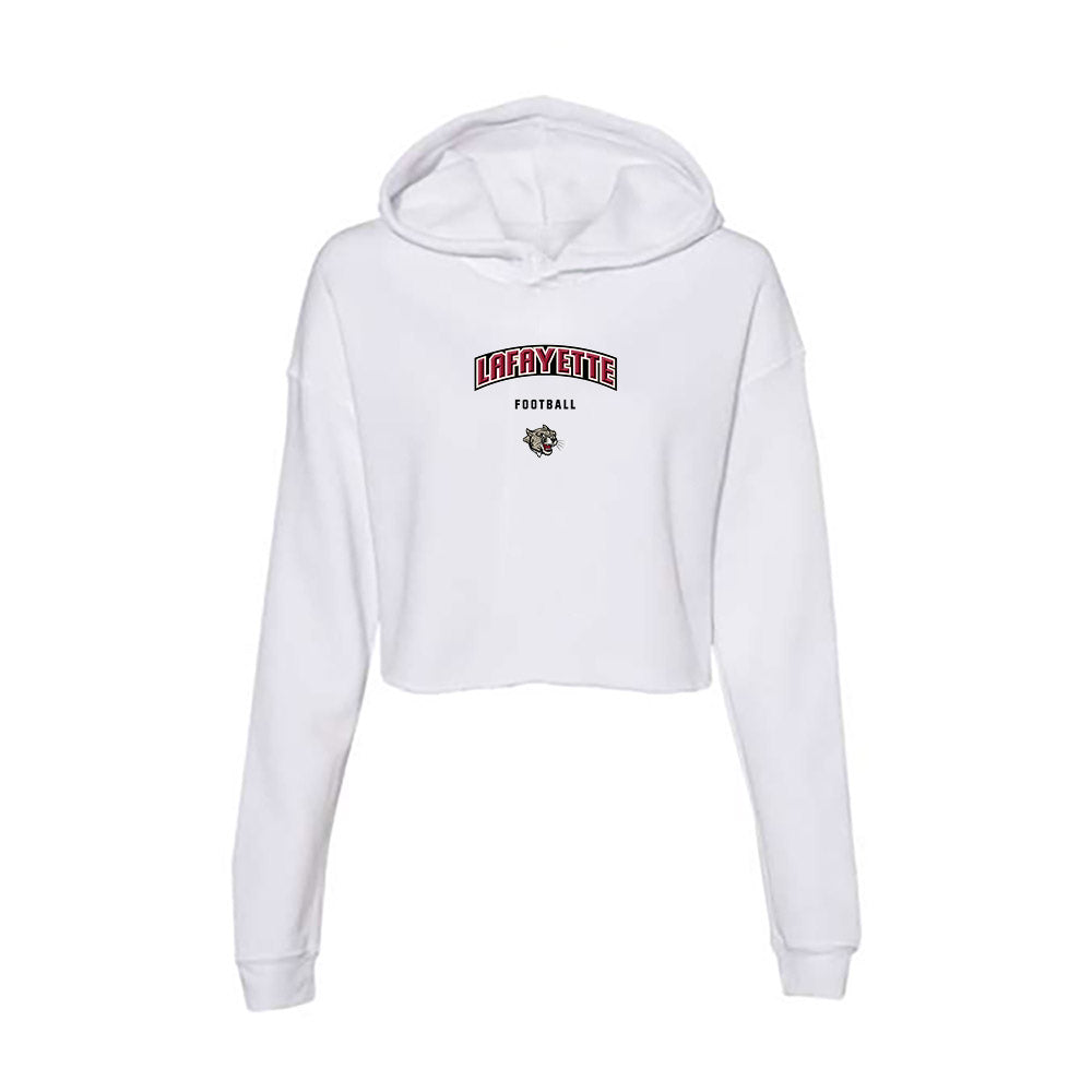 Lafayette College - NCAA Football : Xavier Johnson - Women's Crop Fleece Hoodie-0