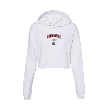 Lafayette College - NCAA Baseball : Alex Barrist - Women's Crop Fleece Hoodie-0