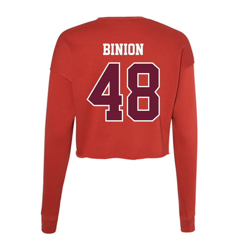 AAMU - NCAA Football : Gabriel Binion - Women's Cropped Crew Fleece-1