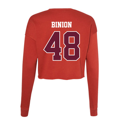 AAMU - NCAA Football : Gabriel Binion - Women's Cropped Crew Fleece-1