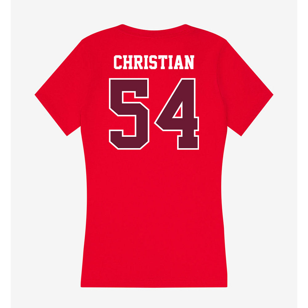 AAMU - NCAA Football : Jeremiah Christian - Women's V-Neck T-Shirt-1