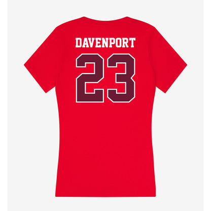 AAMU - NCAA Women's Basketball : Moses Davenport - Women's V-Neck T-Shirt-1