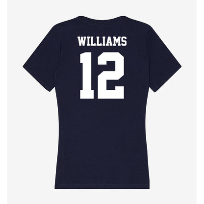 Jackson State - NCAA Men's Basketball : Delyle Williams - Women's V-Neck T-Shirt-1