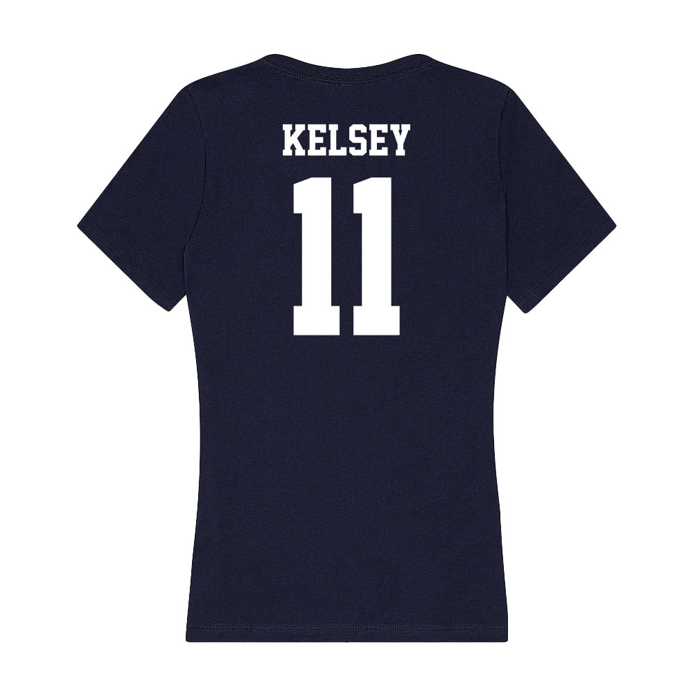 Jackson State - NCAA Women's Basketball : Tierney Kelsey - Women's V-Neck T-Shirt-1