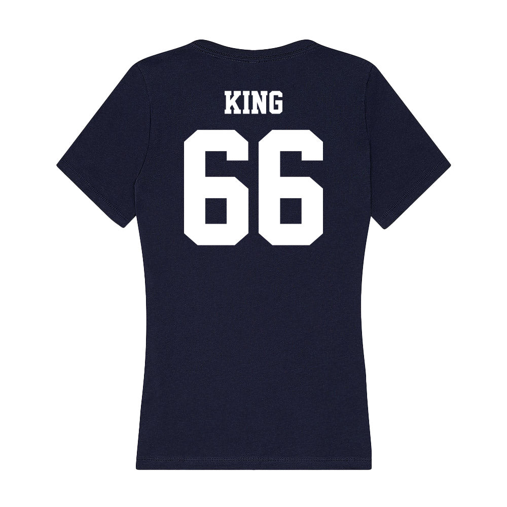Jackson State - NCAA Football : Jackson King - Women's V-Neck T-Shirt-1