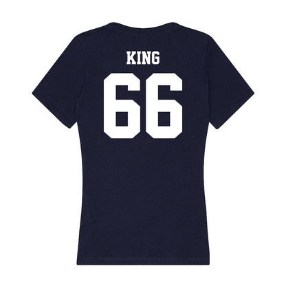 Jackson State - NCAA Football : Jackson King - Women's V-Neck T-Shirt-1