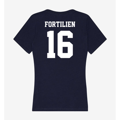 Jackson State - NCAA Football : Joanes Fortilien - Women's V-Neck T-Shirt-1