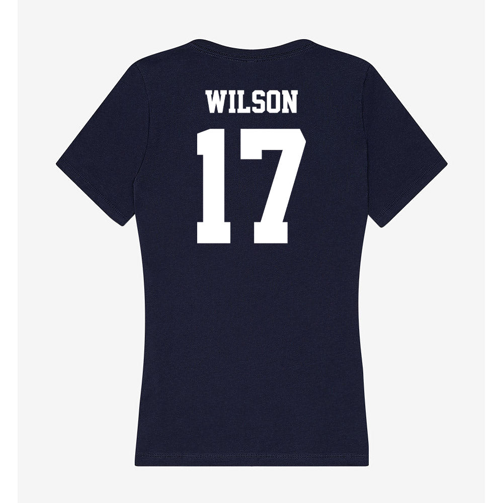 Jackson State - NCAA Women's Soccer : Asia Wilson - Women's V-Neck T-Shirt-1