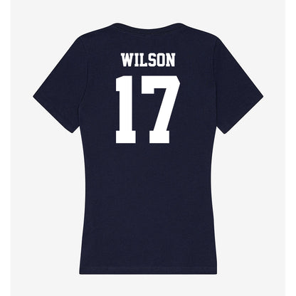 Jackson State - NCAA Women's Soccer : Asia Wilson - Women's V-Neck T-Shirt-1