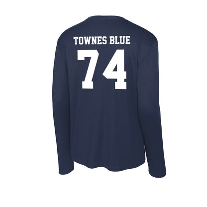 Jackson State - NCAA Football : DAndre Townes Blue - Activewear Long Sleeve T-Shirt-1