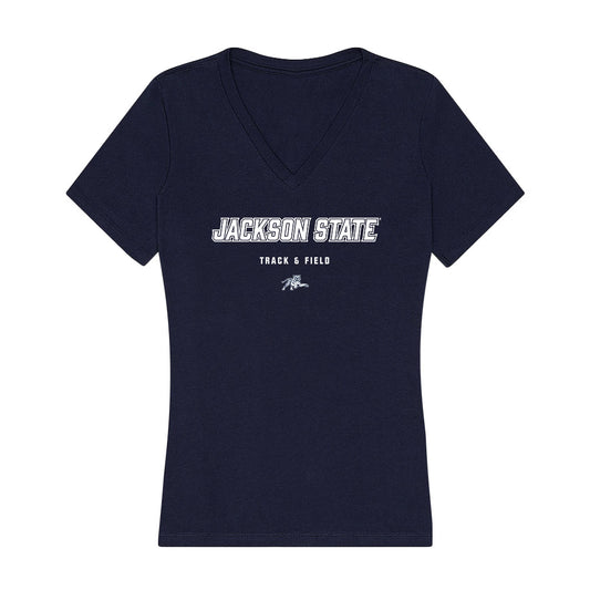 Jackson State - NCAA Women's Track & Field : Kierstin Mumford - Women's V-Neck T-Shirt-0