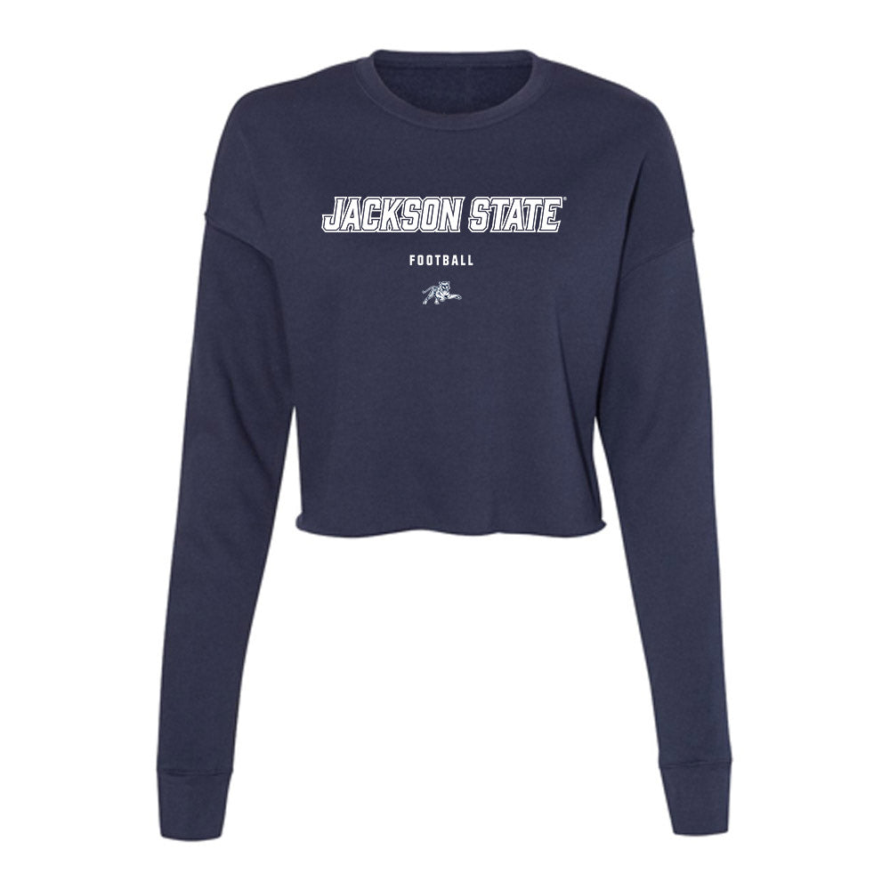 Jackson State - NCAA Football : Vernorrius Chaney - Women's Cropped Crew Fleece-0
