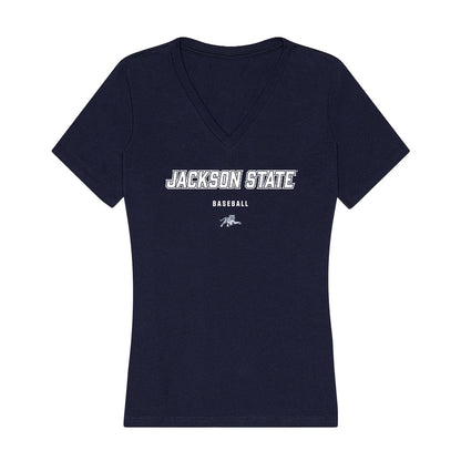 Jackson State - NCAA Baseball : Steve Spurgeon Jr - Women's V-Neck T-Shirt-0