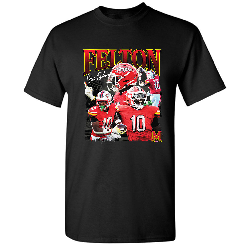 Maryland - NCAA Football : Tai Felton - Player Collage T-Shirt-0