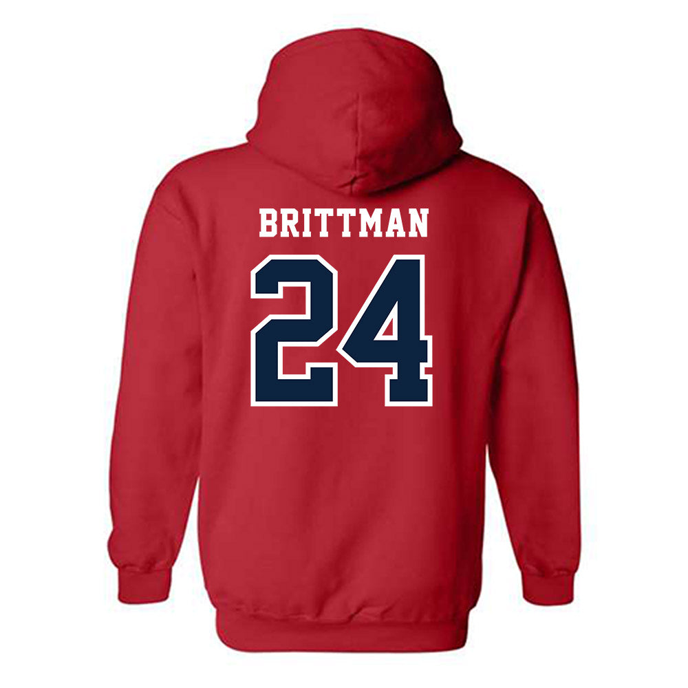 Stony Brook - NCAA Men's Lacrosse : Zach Brittman - Classic Shersey Hooded Sweatshirt-1