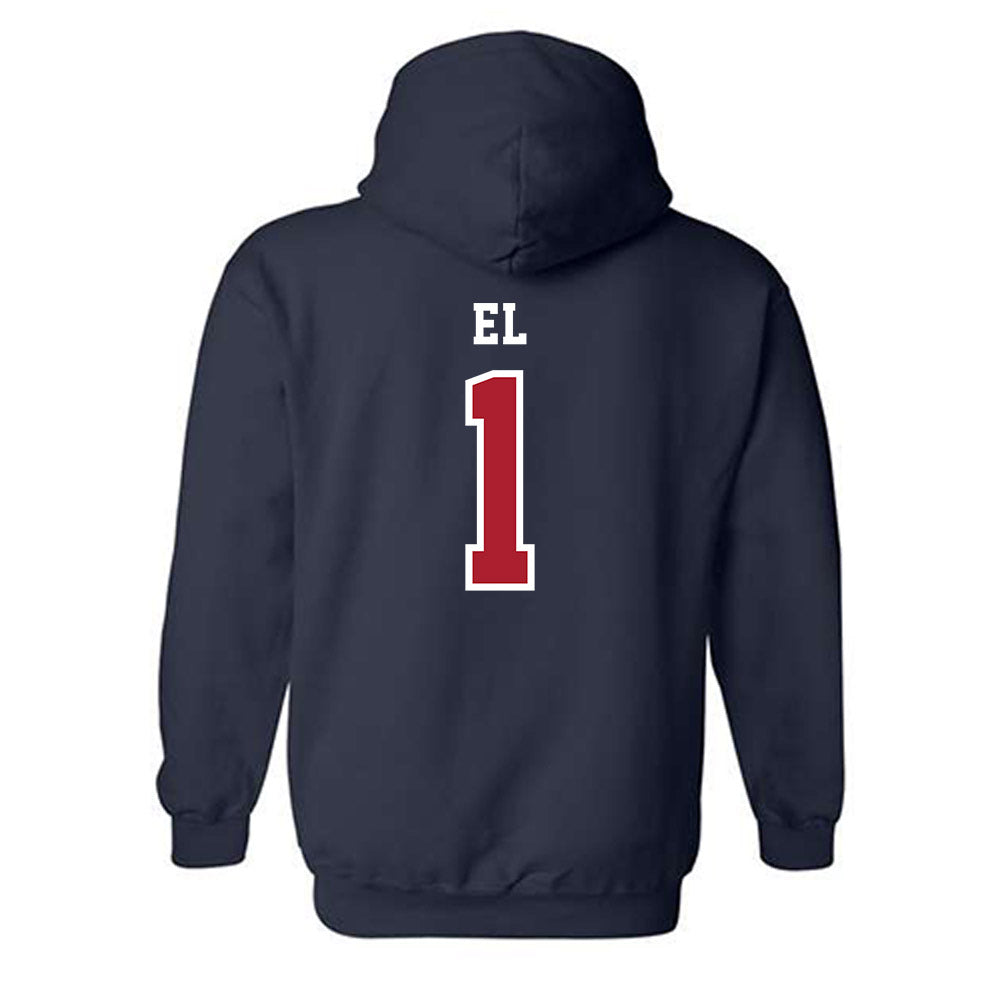 Stony Brook - NCAA Football : Rahkhem El - Classic Shersey Hooded Sweatshirt-1