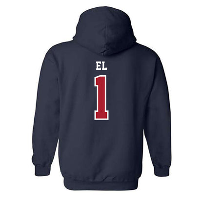 Stony Brook - NCAA Football : Rahkhem El - Classic Shersey Hooded Sweatshirt-1