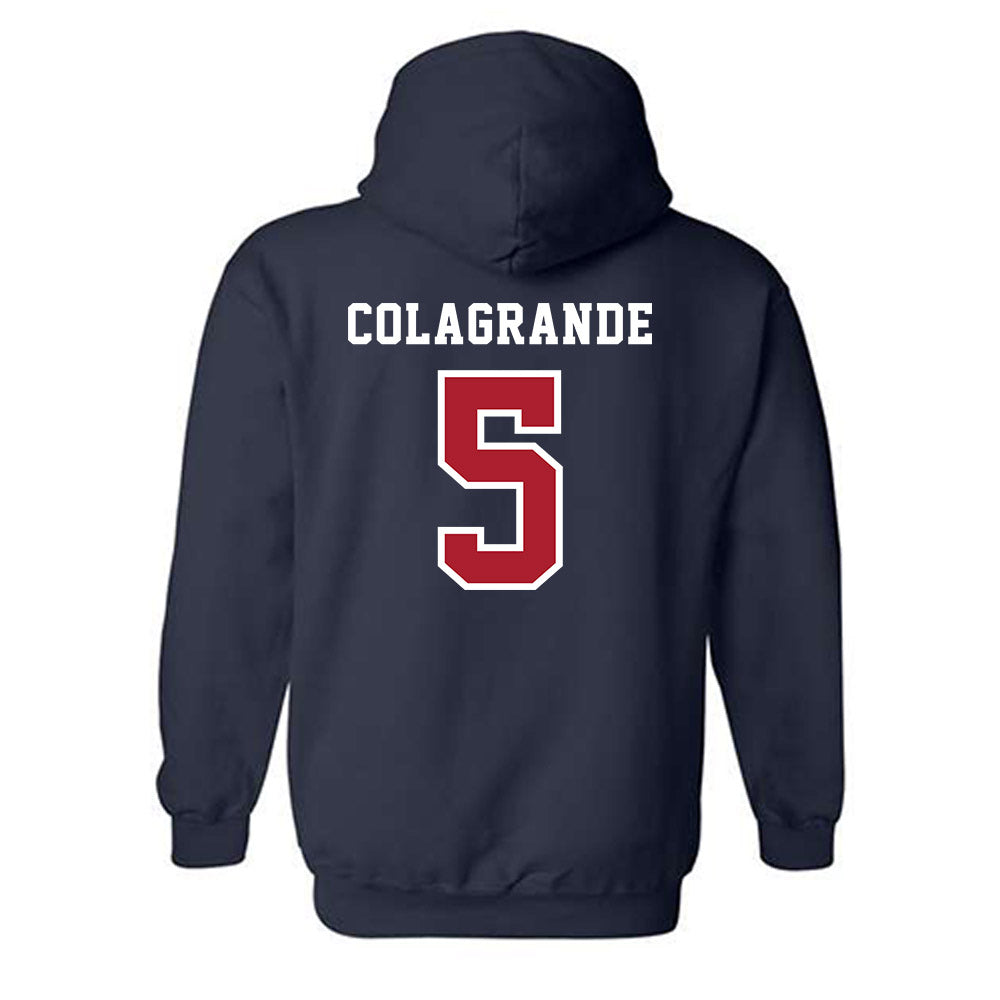 Stony Brook - NCAA Baseball : Hunter Colagrande - Classic Shersey Hooded Sweatshirt-1