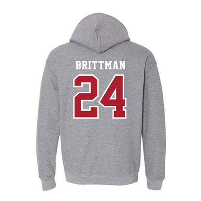 Stony Brook - NCAA Men's Lacrosse : Zach Brittman - Classic Shersey Hooded Sweatshirt-1