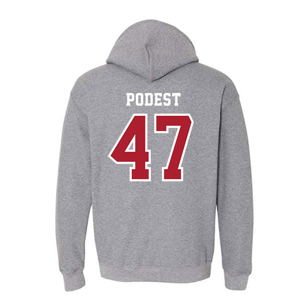 Stony Brook - NCAA Baseball : Jarek Podest - Classic Shersey Hooded Sweatshirt-1