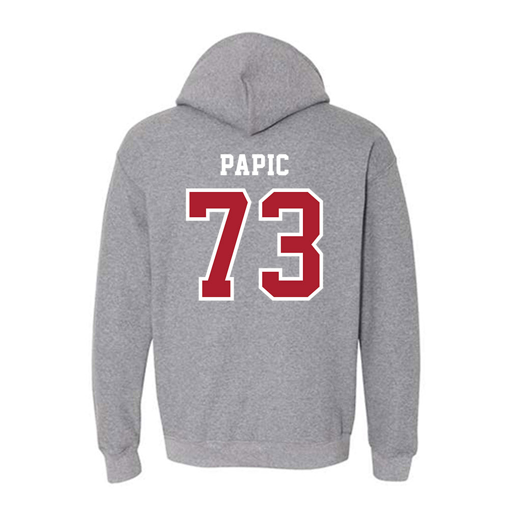 Stony Brook - NCAA Football : Niko Papic - Classic Shersey Hooded Sweatshirt-1