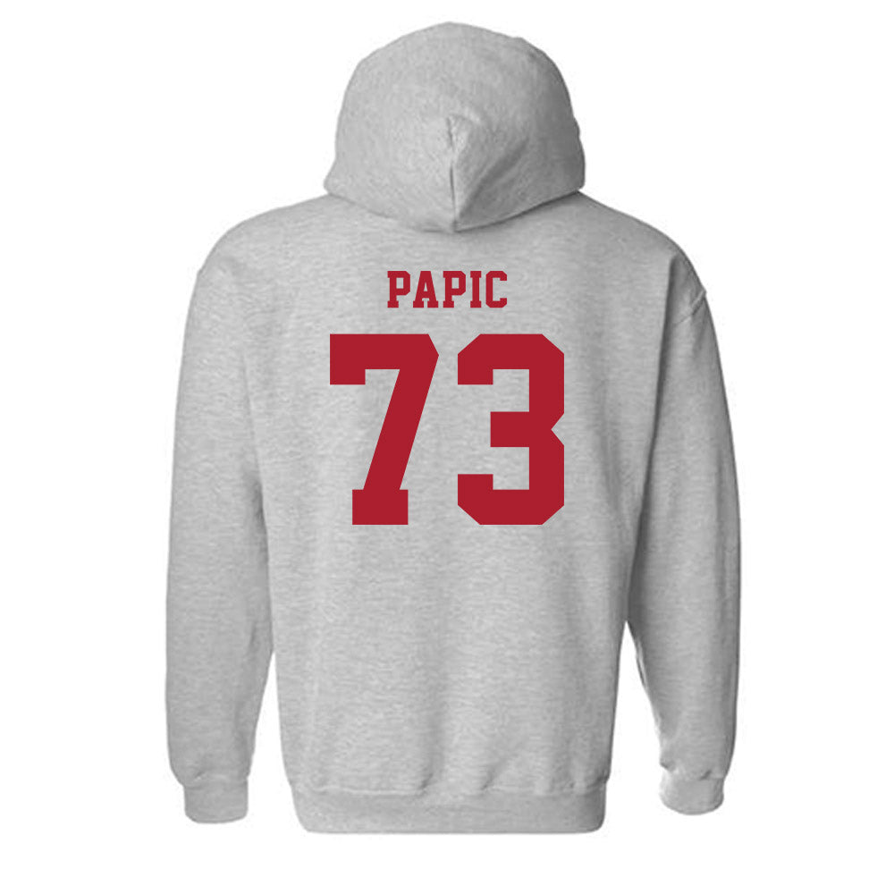 Stony Brook - NCAA Football : Niko Papic - Hooded Sweatshirt-1