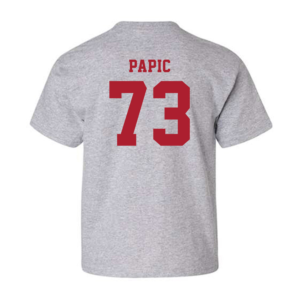 Stony Brook - NCAA Football : Niko Papic - Youth T-Shirt-1