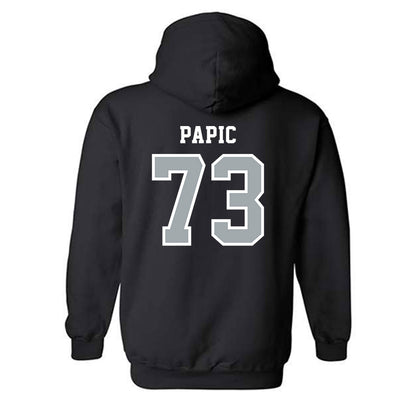Stony Brook - NCAA Football : Niko Papic - Classic Shersey Hooded Sweatshirt-1