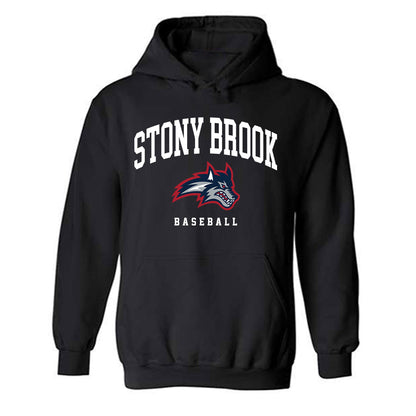 Stony Brook - NCAA Baseball : Jordan Welch - Classic Shersey Hooded Sweatshirt-0
