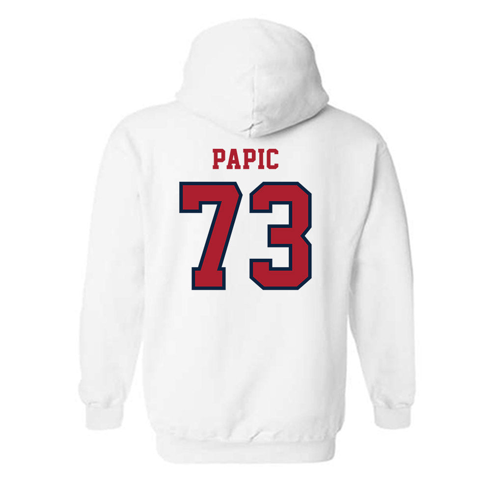 Stony Brook - NCAA Football : Niko Papic - Classic Shersey Hooded Sweatshirt-1