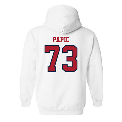 Stony Brook - NCAA Football : Niko Papic - Classic Shersey Hooded Sweatshirt-1