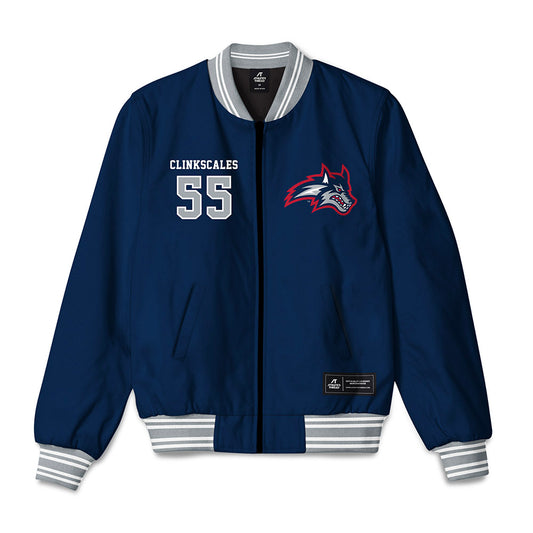 Stony Brook - NCAA Men's Lacrosse : Aiden Clinkscales - Bomber Jacket-0