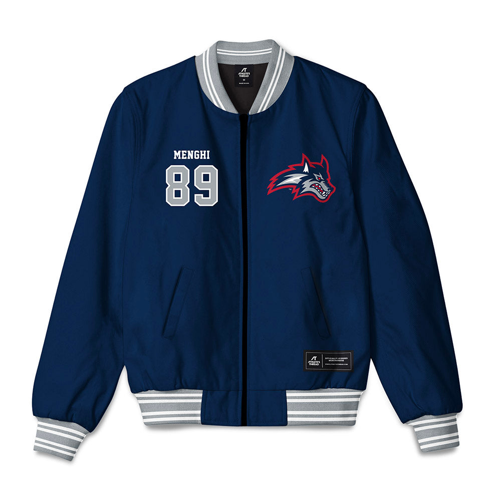 Stony Brook - NCAA Football : Alex Menghi - Bomber Jacket-0