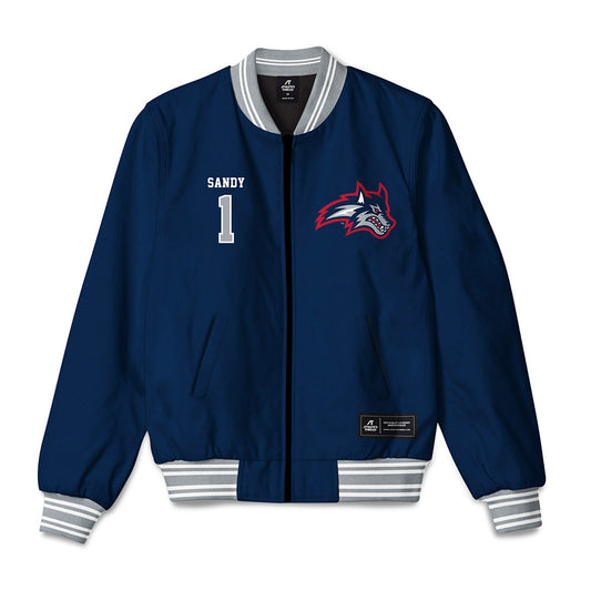 Stony Brook - NCAA Men's Soccer : Rushon Sandy - Bomber Jacket-0
