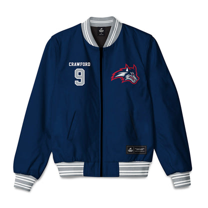 Stony Brook - NCAA Football : DaMario Crawford - Bomber Jacket-0