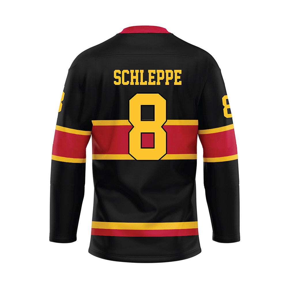 Ferris State - NCAA Men's Ice Hockey : Tyler Schleppe - 2024 Black Hockey Jersey-1