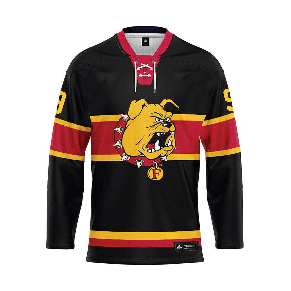 Ferris State - NCAA Men's Ice Hockey : Nick Nardecchia - 2024 Black Hockey Jersey-0