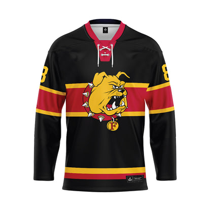 Ferris State - NCAA Men's Ice Hockey : Tyler Schleppe - 2024 Black Hockey Jersey-0