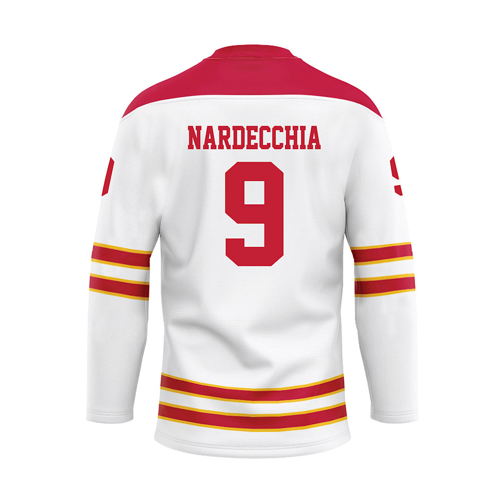Ferris State - NCAA Men's Ice Hockey : Nick Nardecchia - 2024 White Hockey Jersey-1