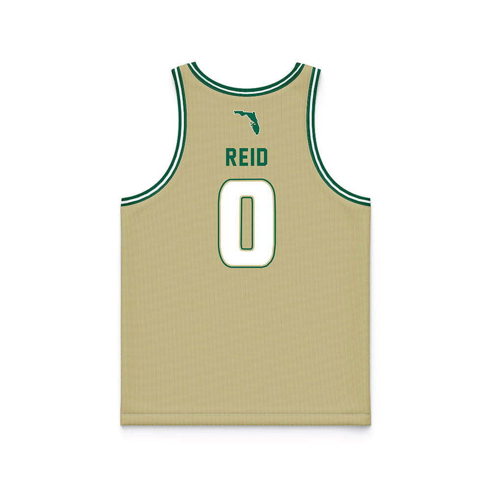 USF - NCAA Men's Basketball : Jayden Reid - Gold Basketball Jersey