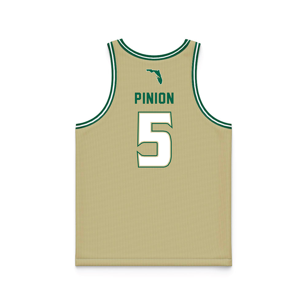 USF - NCAA Men's Basketball : Joseph Pinion - Gold Basketball Jersey-1